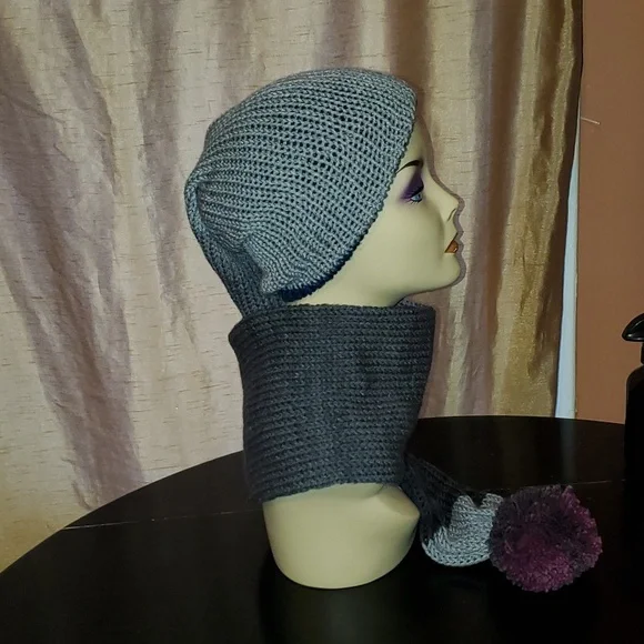 Unisex Hat Scarf - Handmade - Picture 3 of 9